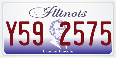 IL license plate Y592575