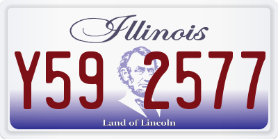 IL license plate Y592577