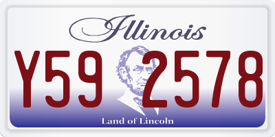 IL license plate Y592578