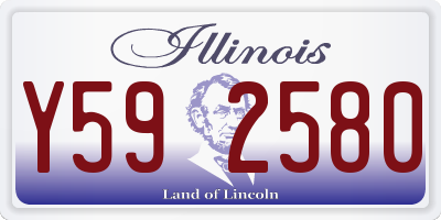 IL license plate Y592580