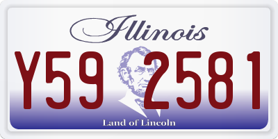 IL license plate Y592581