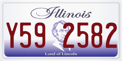 IL license plate Y592582