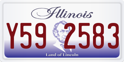 IL license plate Y592583
