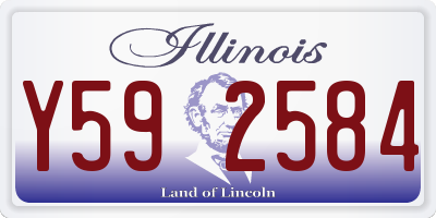 IL license plate Y592584