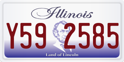 IL license plate Y592585