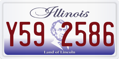 IL license plate Y592586