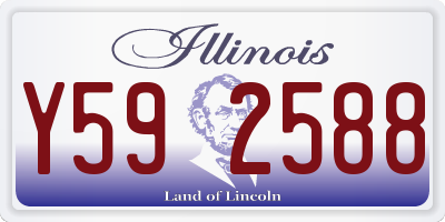 IL license plate Y592588