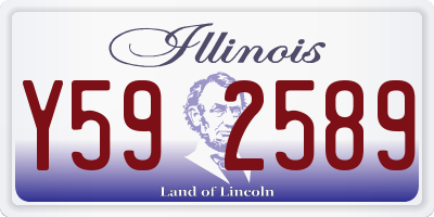 IL license plate Y592589
