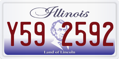 IL license plate Y592592