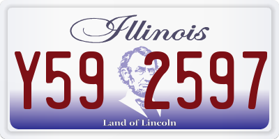 IL license plate Y592597
