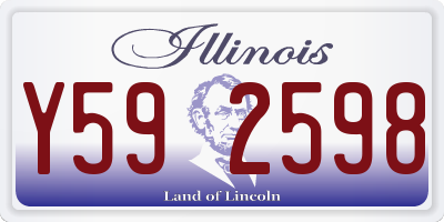 IL license plate Y592598