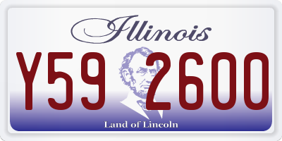 IL license plate Y592600