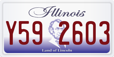 IL license plate Y592603