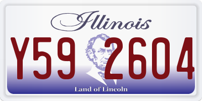 IL license plate Y592604