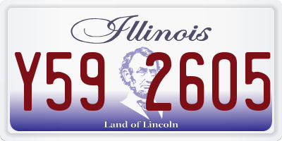 IL license plate Y592605
