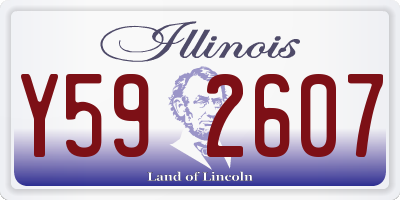 IL license plate Y592607