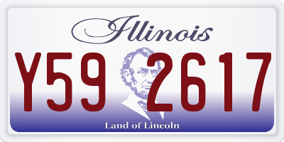 IL license plate Y592617