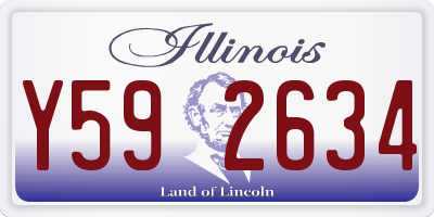 IL license plate Y592634