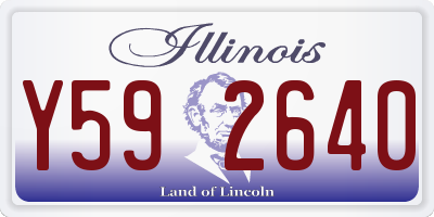 IL license plate Y592640