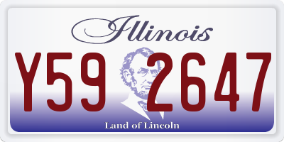 IL license plate Y592647