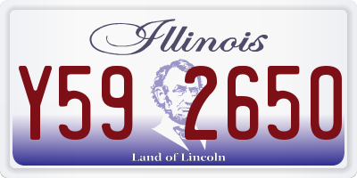 IL license plate Y592650