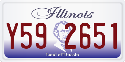 IL license plate Y592651