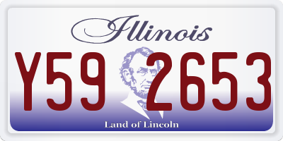 IL license plate Y592653