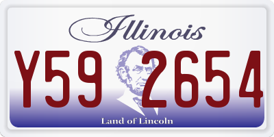 IL license plate Y592654