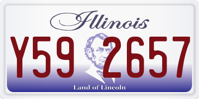 IL license plate Y592657