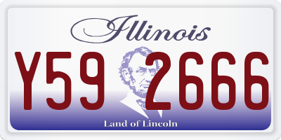 IL license plate Y592666