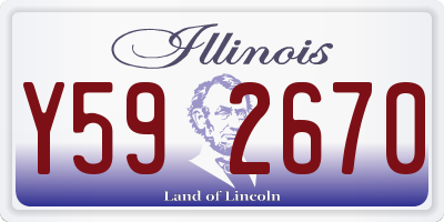 IL license plate Y592670