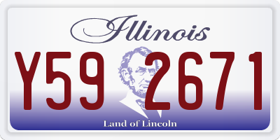 IL license plate Y592671