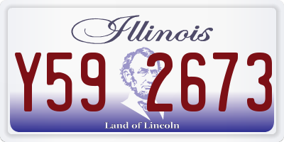 IL license plate Y592673