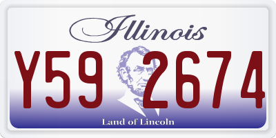 IL license plate Y592674