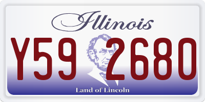 IL license plate Y592680