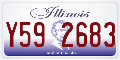 IL license plate Y592683
