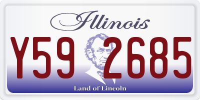 IL license plate Y592685