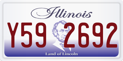IL license plate Y592692