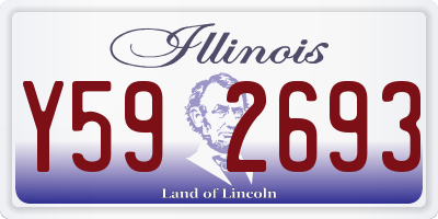 IL license plate Y592693