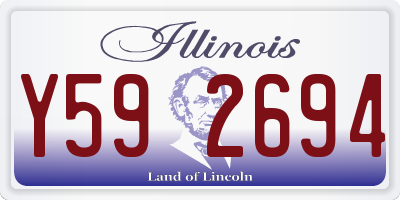 IL license plate Y592694