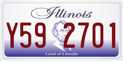 IL license plate Y592701