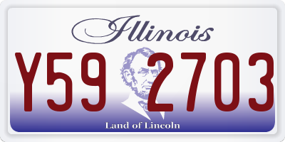 IL license plate Y592703