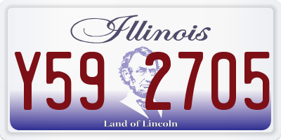 IL license plate Y592705