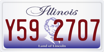 IL license plate Y592707