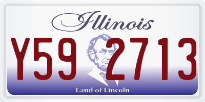 IL license plate Y592713