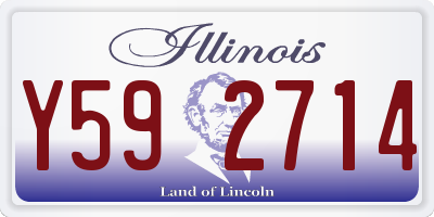 IL license plate Y592714