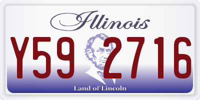 IL license plate Y592716