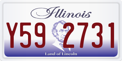 IL license plate Y592731
