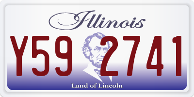 IL license plate Y592741