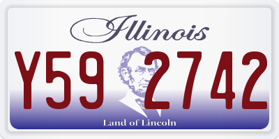 IL license plate Y592742